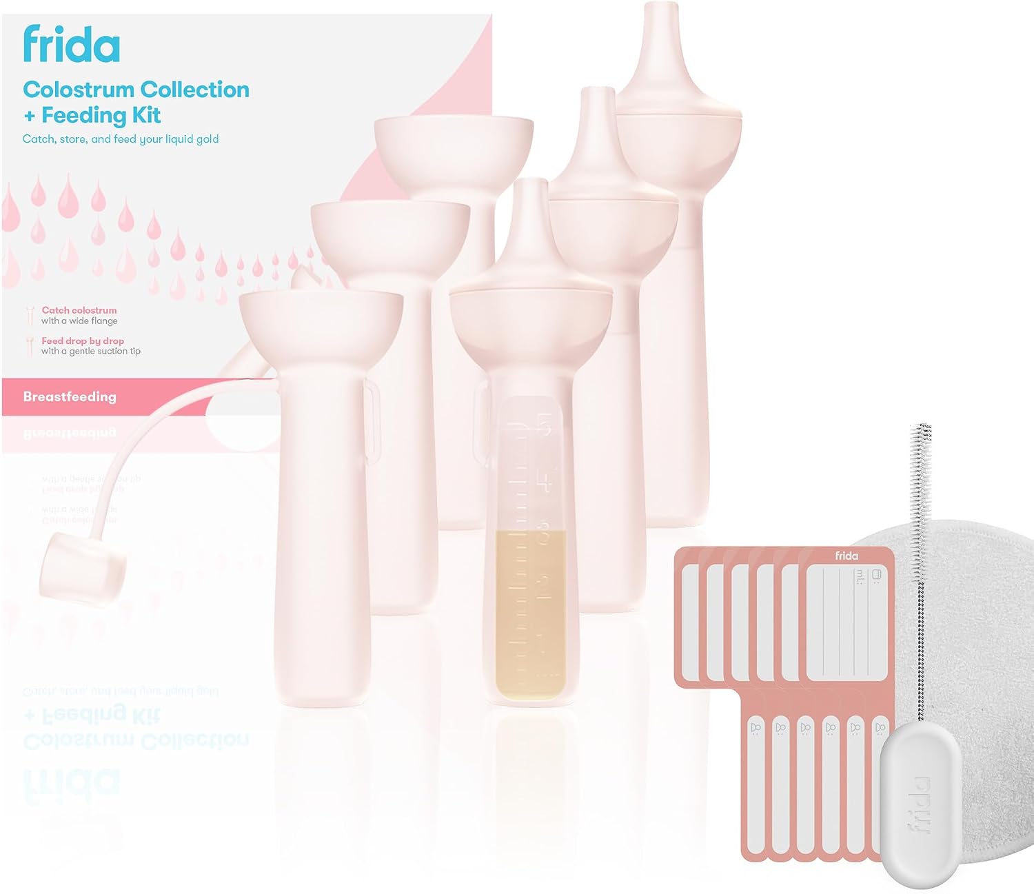 Detalle de Frida Mom 初乳コレクションキット シリコーン製コレクター6枚・ラベル付き