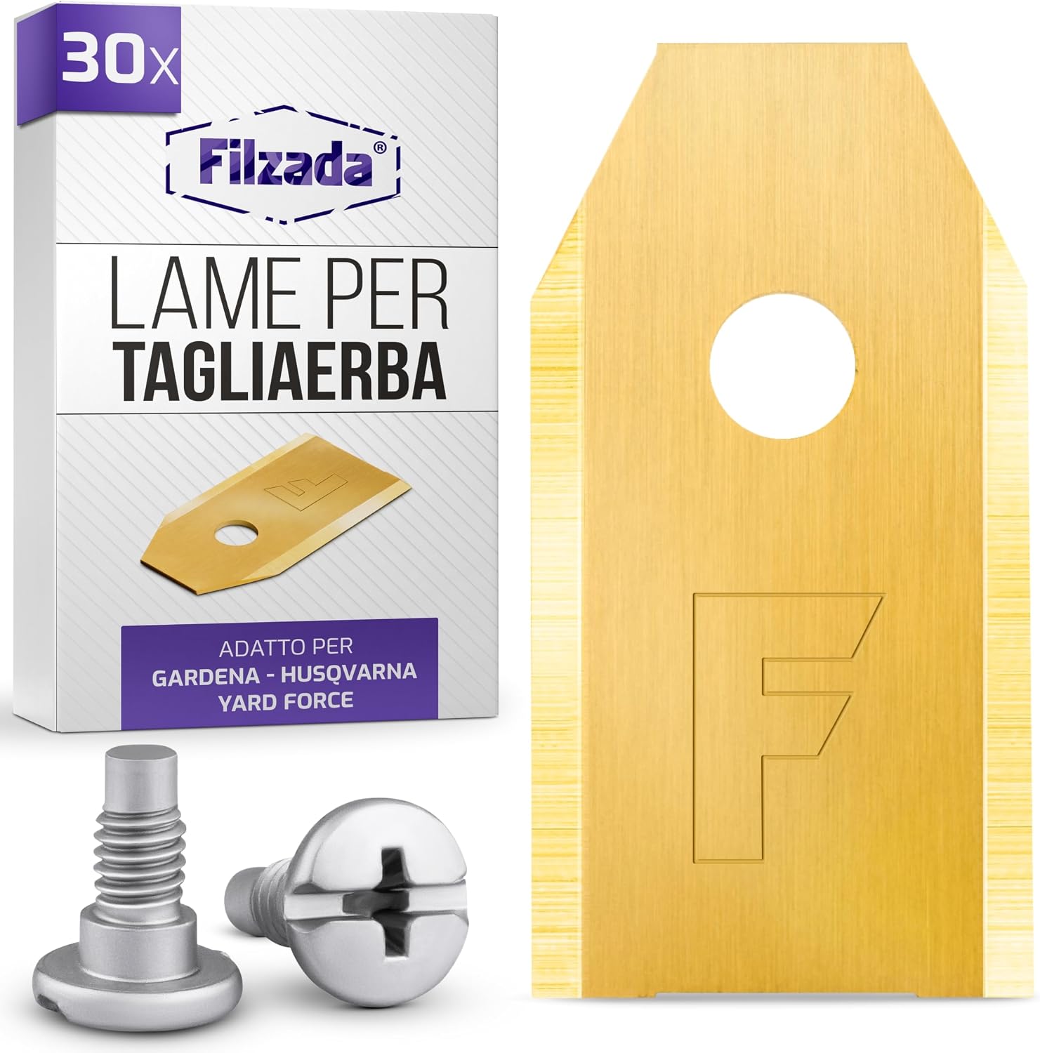 Detalle de Filzada 30 lame in titanio per robot tagliaerba