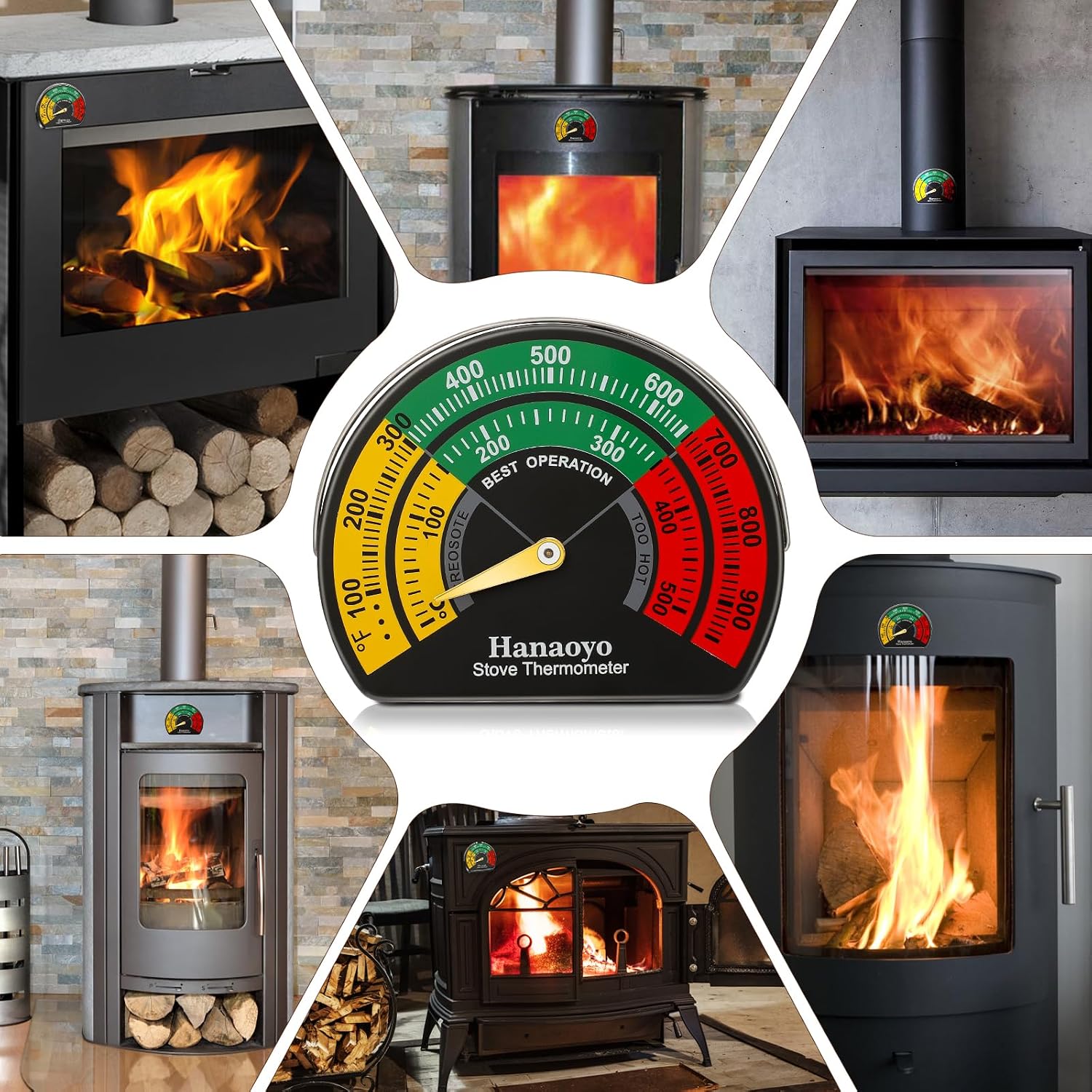 Thumbnail 6 de Hanaoyo MLBT123 Stove Thermometer with Magnetic Mount and Large Dial