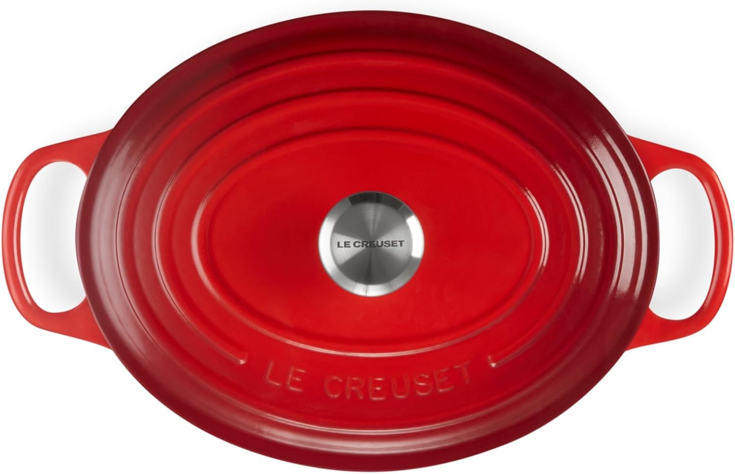 Detalle de Le Creuset Signature Gusseisen-Bräter mit Deckel, oval Ø 27 cm (Kirschrot), 4,1 l