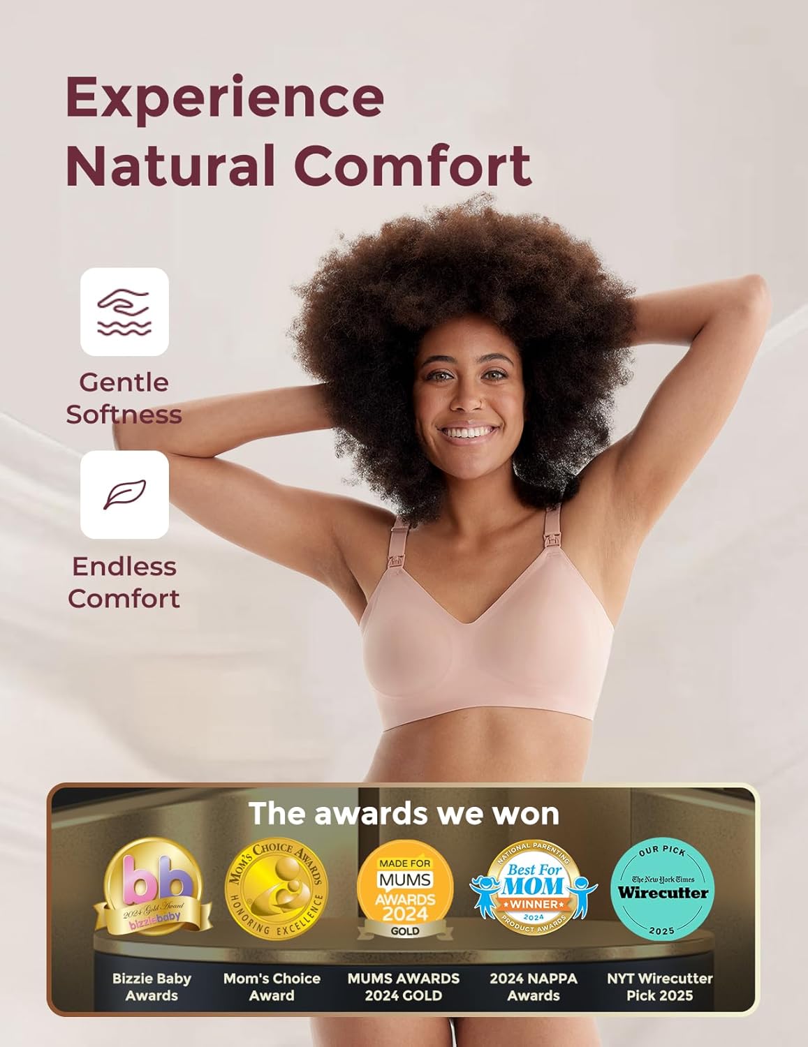 Thumbnail 1 de Momcozy YN21 Nursing Bra – Seamless, Wireless Comfort for Pregnancy & Breastfeeding