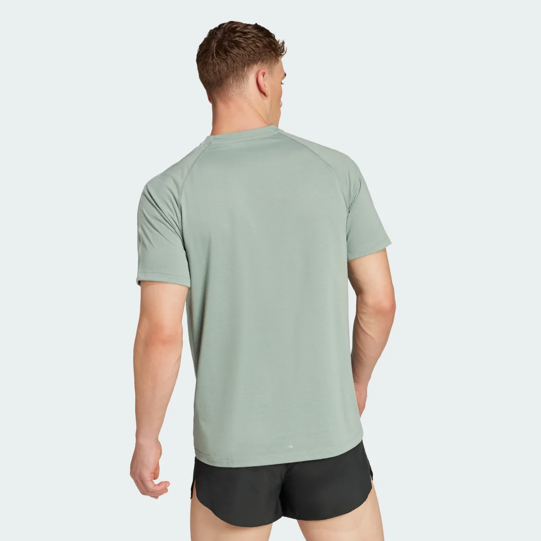 Detalle 2 de Camiseta Own the Run 3 bandas de Adidas – Verde