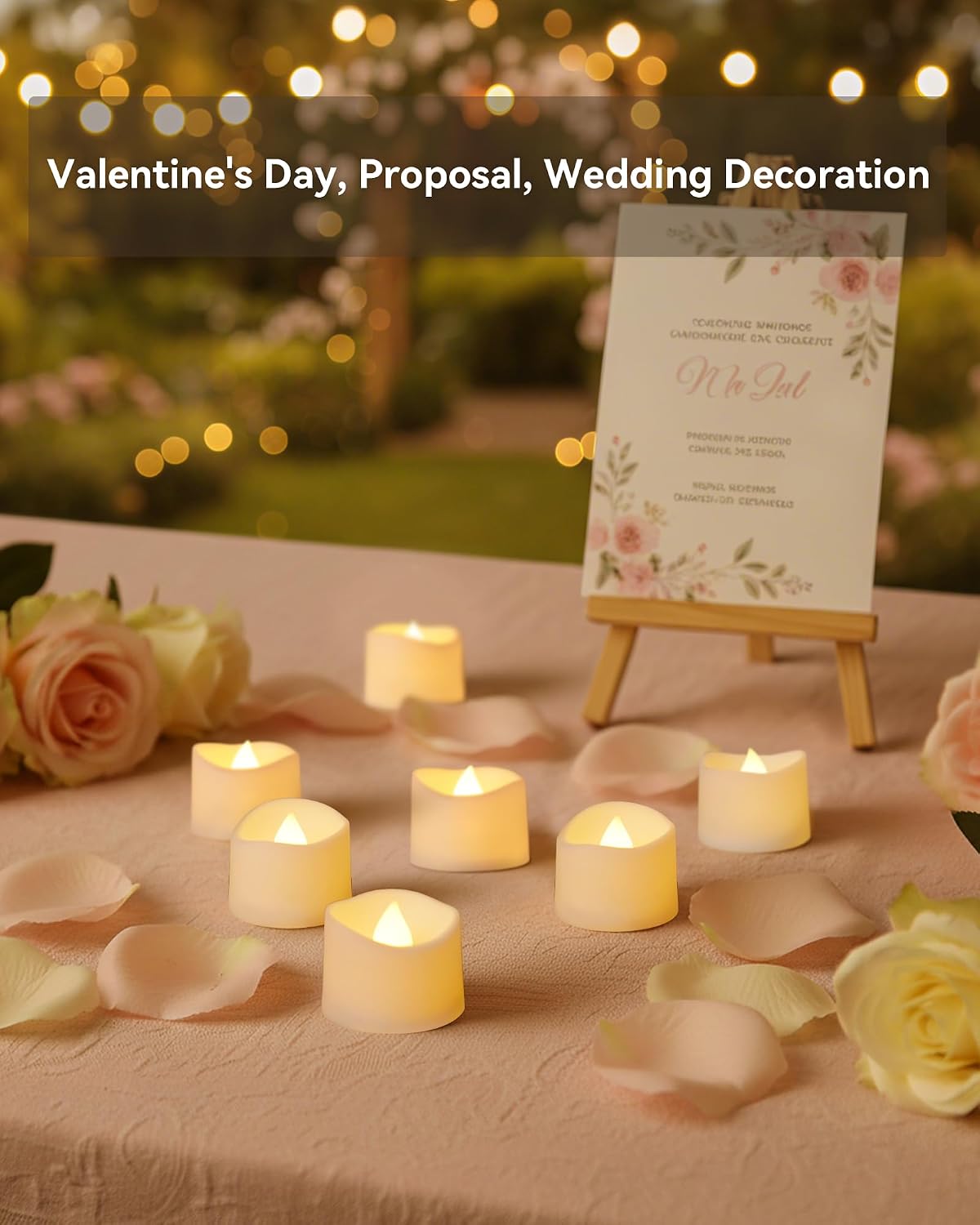 Detalle de AMAGIC 24-Pack Flameless LED Tea Lights, Warm White Flicker