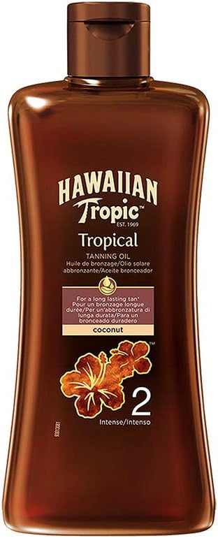 Detalle 2 de Hawaiian Tropic Huile de bronzage Glowing 200 ml — parfum coco vegan avec vitamines C et E