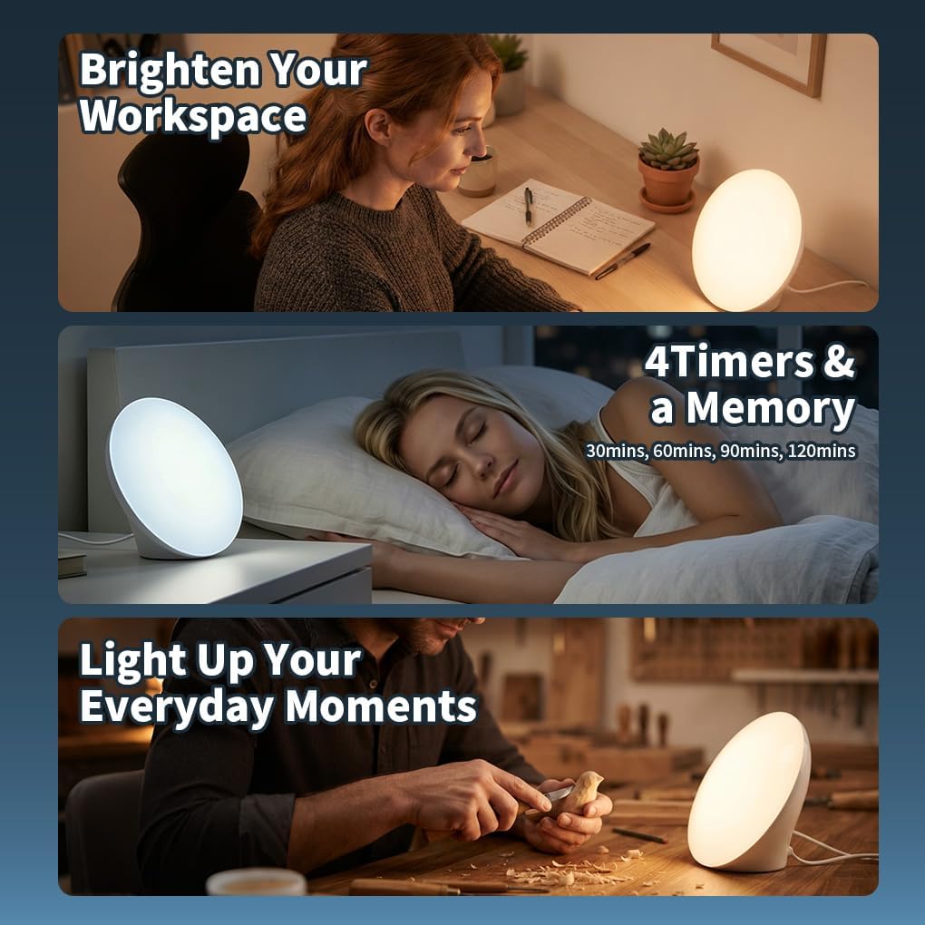 Thumbnail 6 de samtoo RL001 Sun Lamp and Red Night Light, 10,000 Lux, 670nm Red Mode