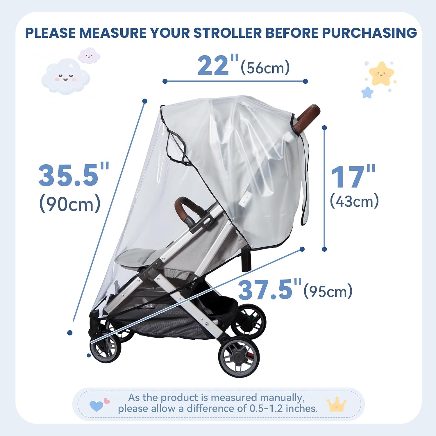 Thumbnail 1 de Bemece Universal Pushchair Rain Cover 🌧
