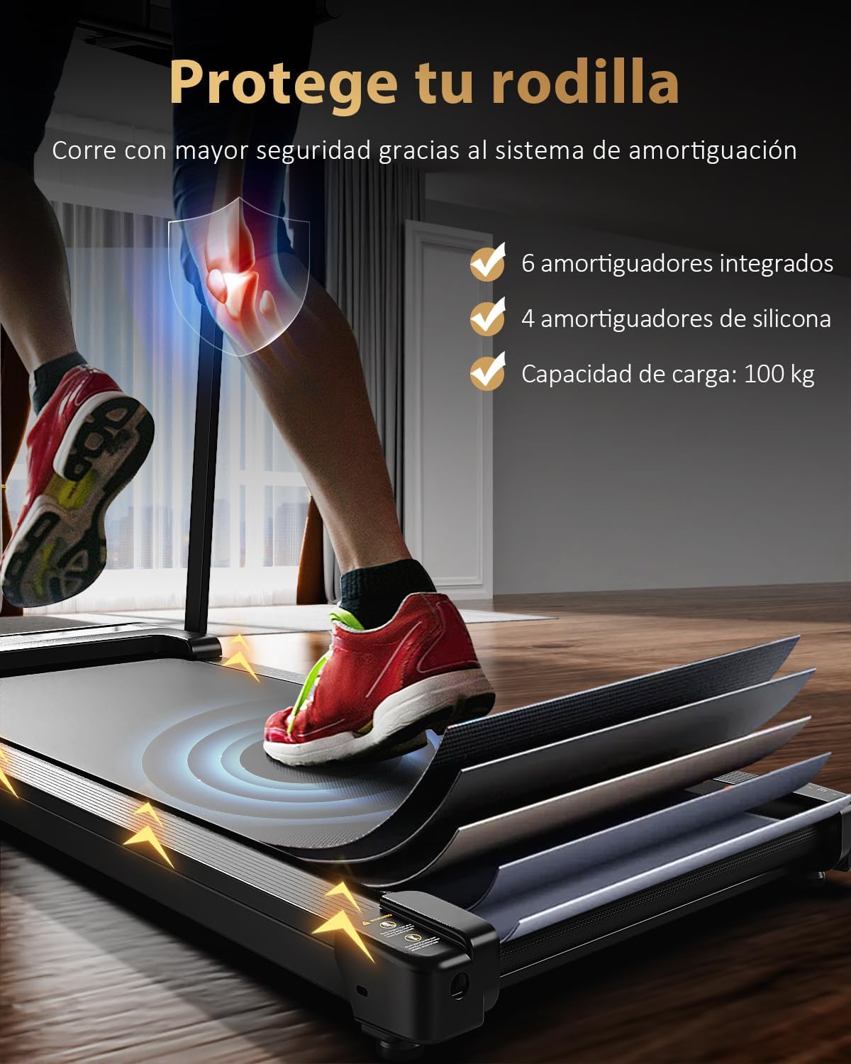 Thumbnail 3 de Zeporix Cinta de Correr Plegable Andar con pantalla LCD de 3,5" y motor CC (hasta 100 kg) 3 en 1