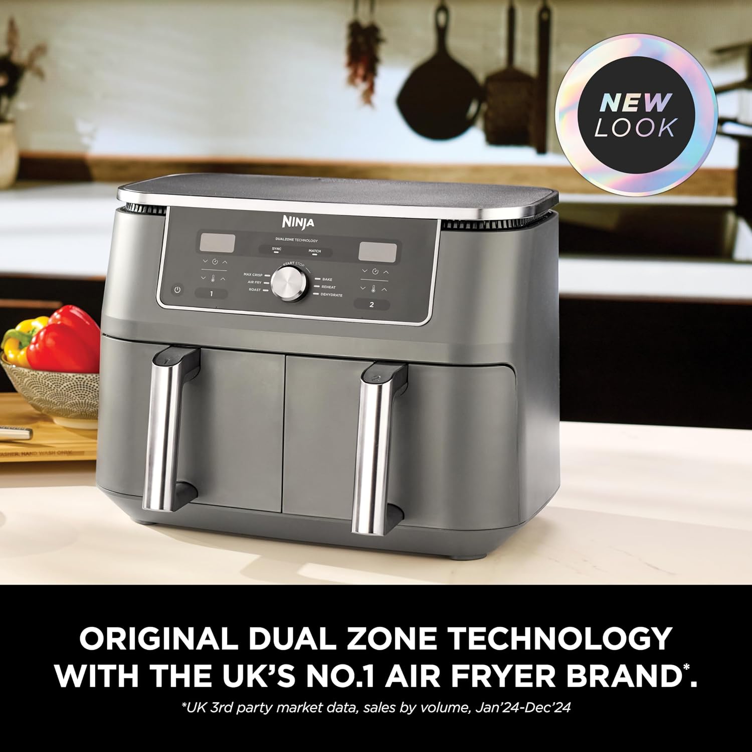 Thumbnail 1 de Ninja MAX Dual Zone Digital Air Fryer (DZ400UK) with 2 Drawers, 9.5L