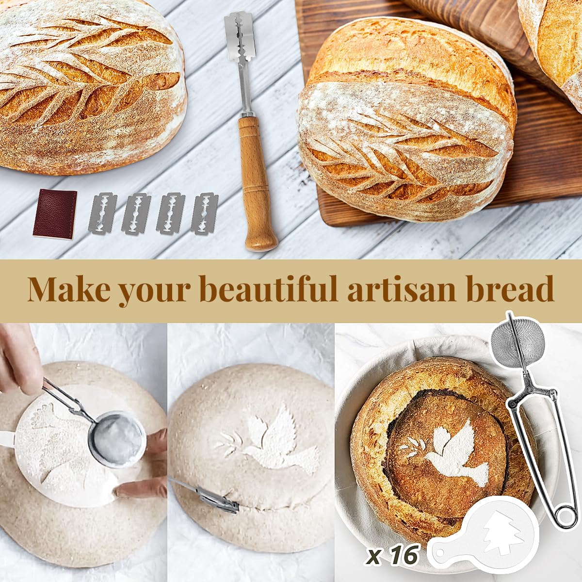 Thumbnail 3 de BAVIFY Sourdough Starter Kit 10" 🍞