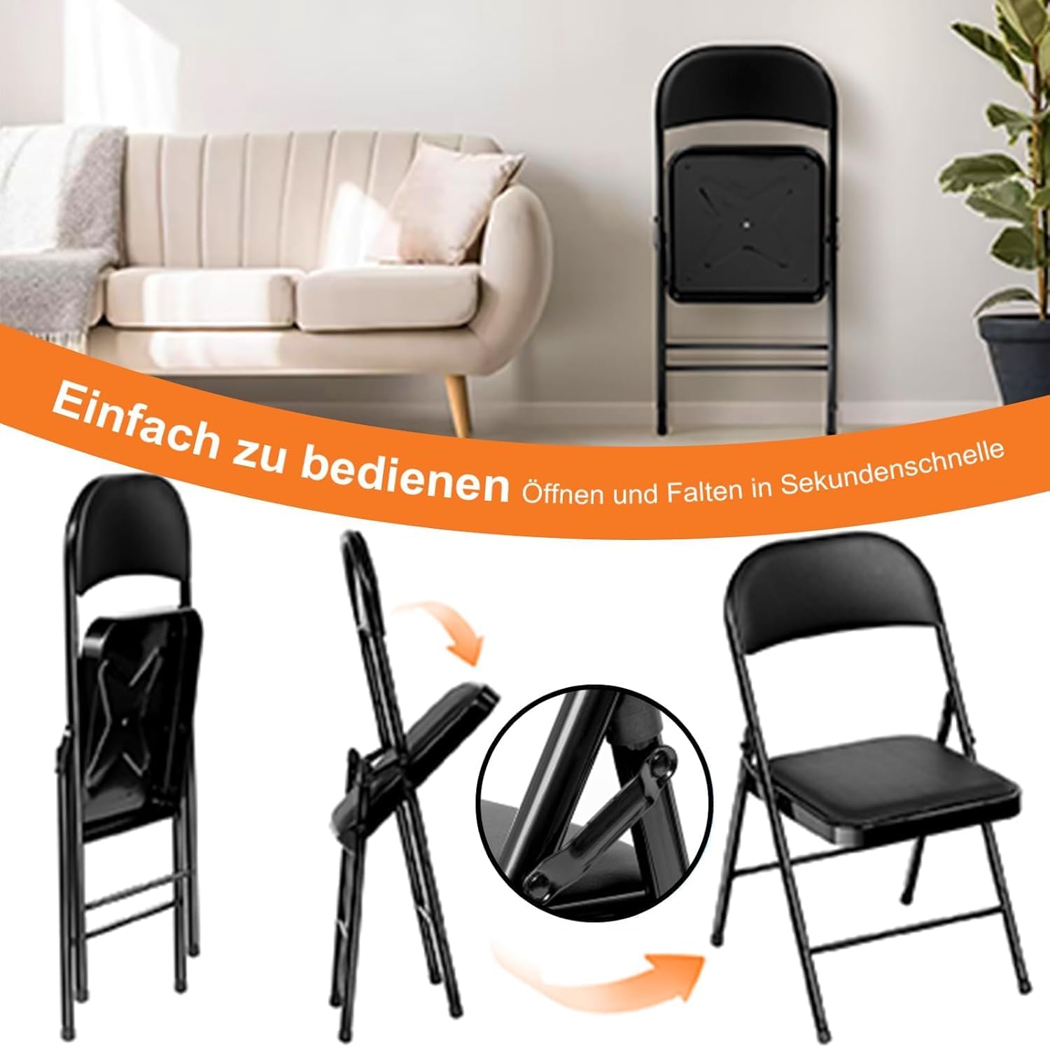Thumbnail 5 de BULAGE Set di 2 sedie pieghevoli imbottite: comfort, robustez e versatilità per interno ed esterno