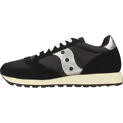 Detalle de Saucony Jazz Original Vintage, sneaker da uomo in pelle, Black Silver White, 42.5 EU