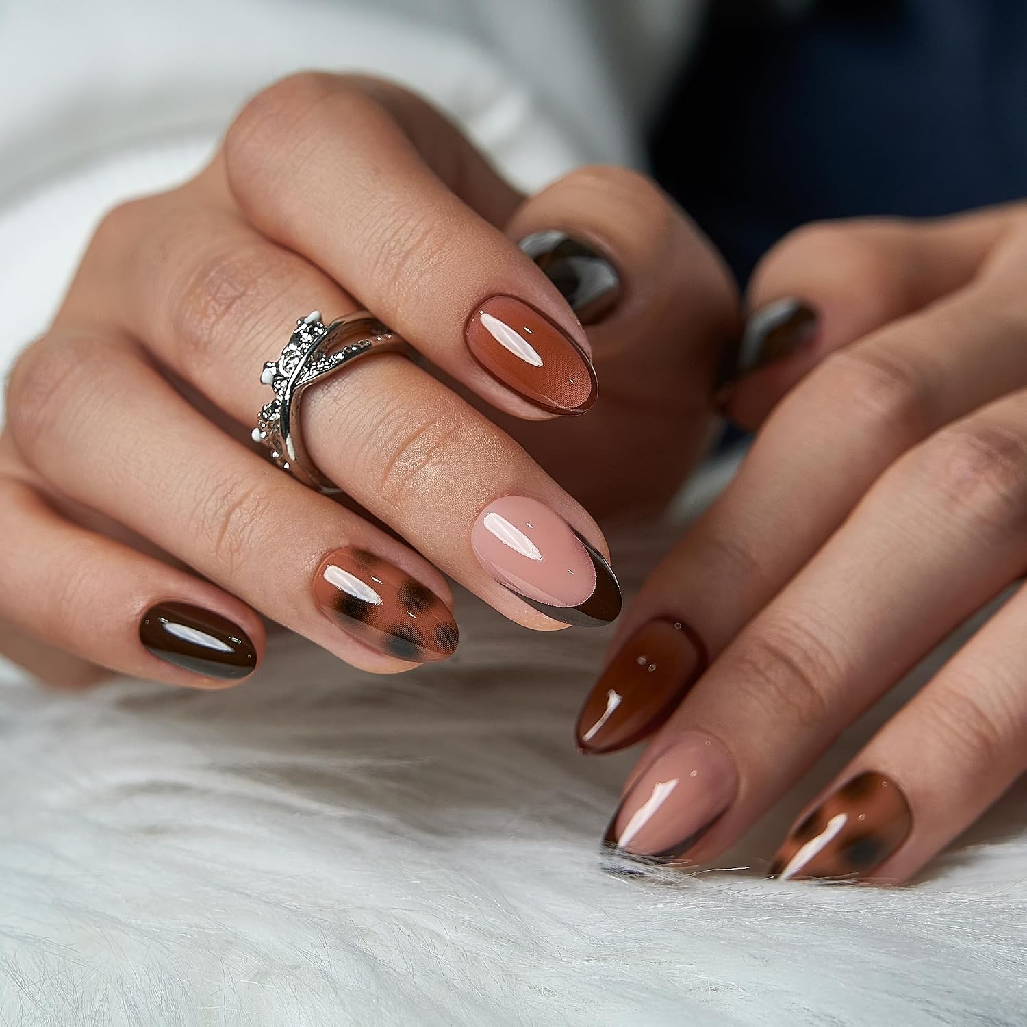 Detalle de Curvlife Oval Press On Nails 30-pack ๐