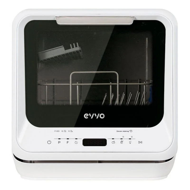 Detalle de Evvo Home Mini D Trip Lavavajillas Portátil sin Instalación (Blanco) – 2 cubiertos