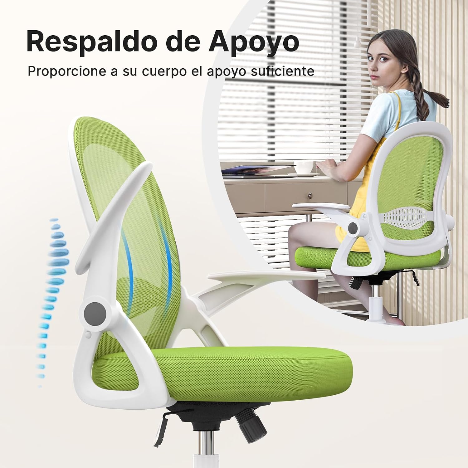 Detalle 2 de rattantree Silla de Oficina ergonómica con malla