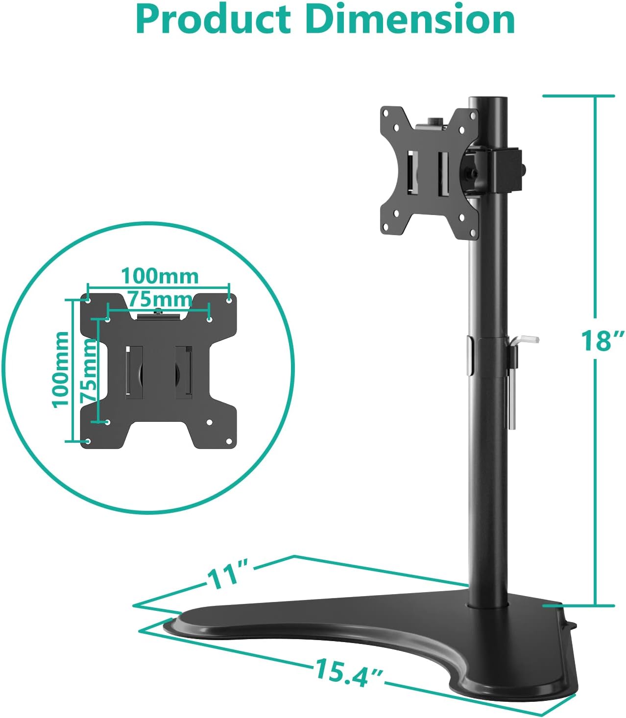 Thumbnail 5 de WALI MF001 Single Monitor Stand 13–32 inch 🖥