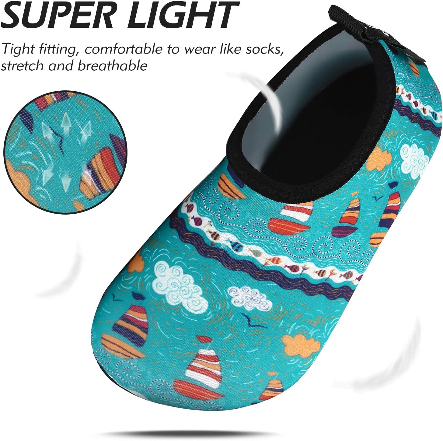 Thumbnail 3 de SAGUARO Kinder Badeschuhe (Schwimmschuhe) Schnell trocknend, rutschfeste Sohle – EU 21–35