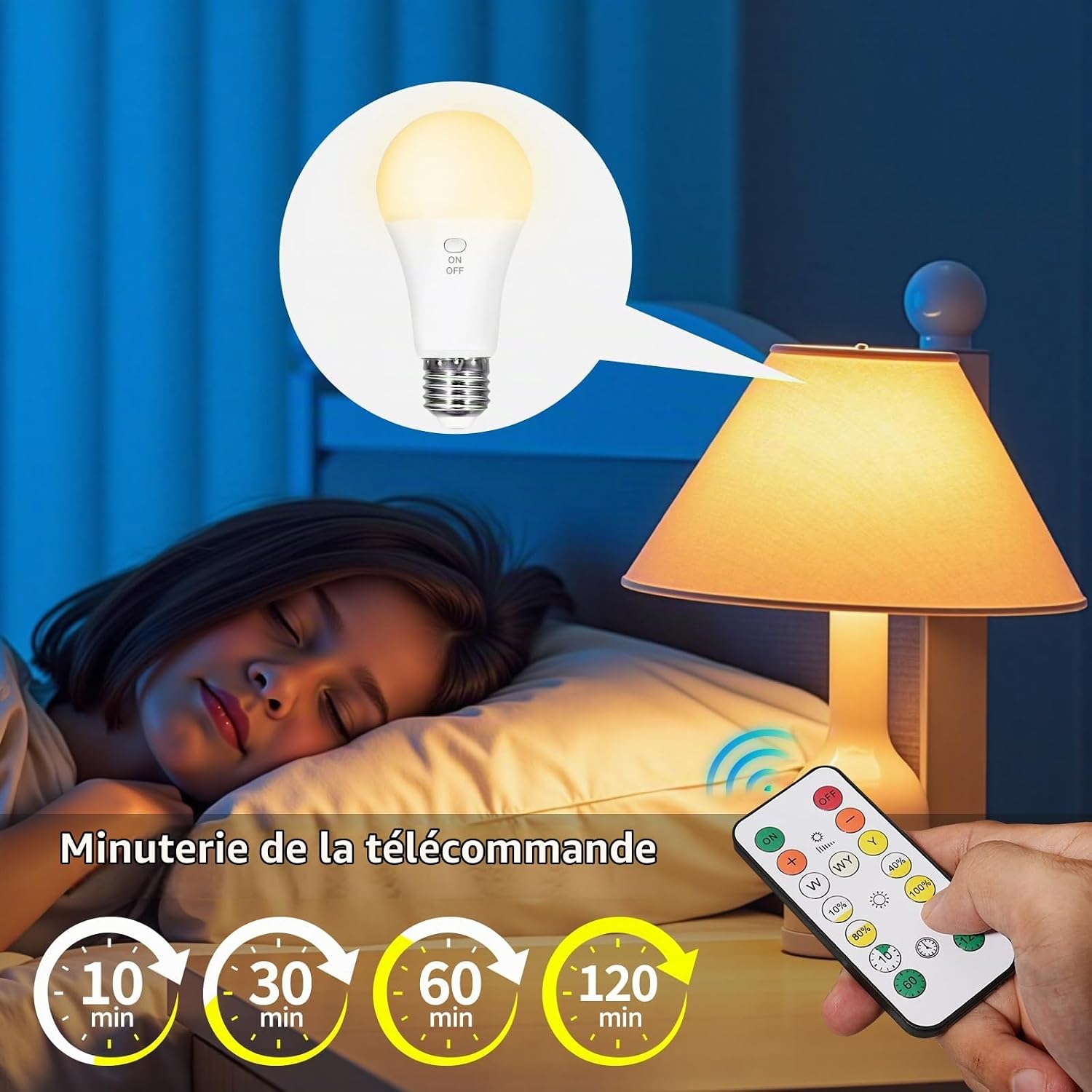 Thumbnail 6 de Kambo D0742 oplaadbare E27-ledlampen, dimbaar met afstandsbediening en timer