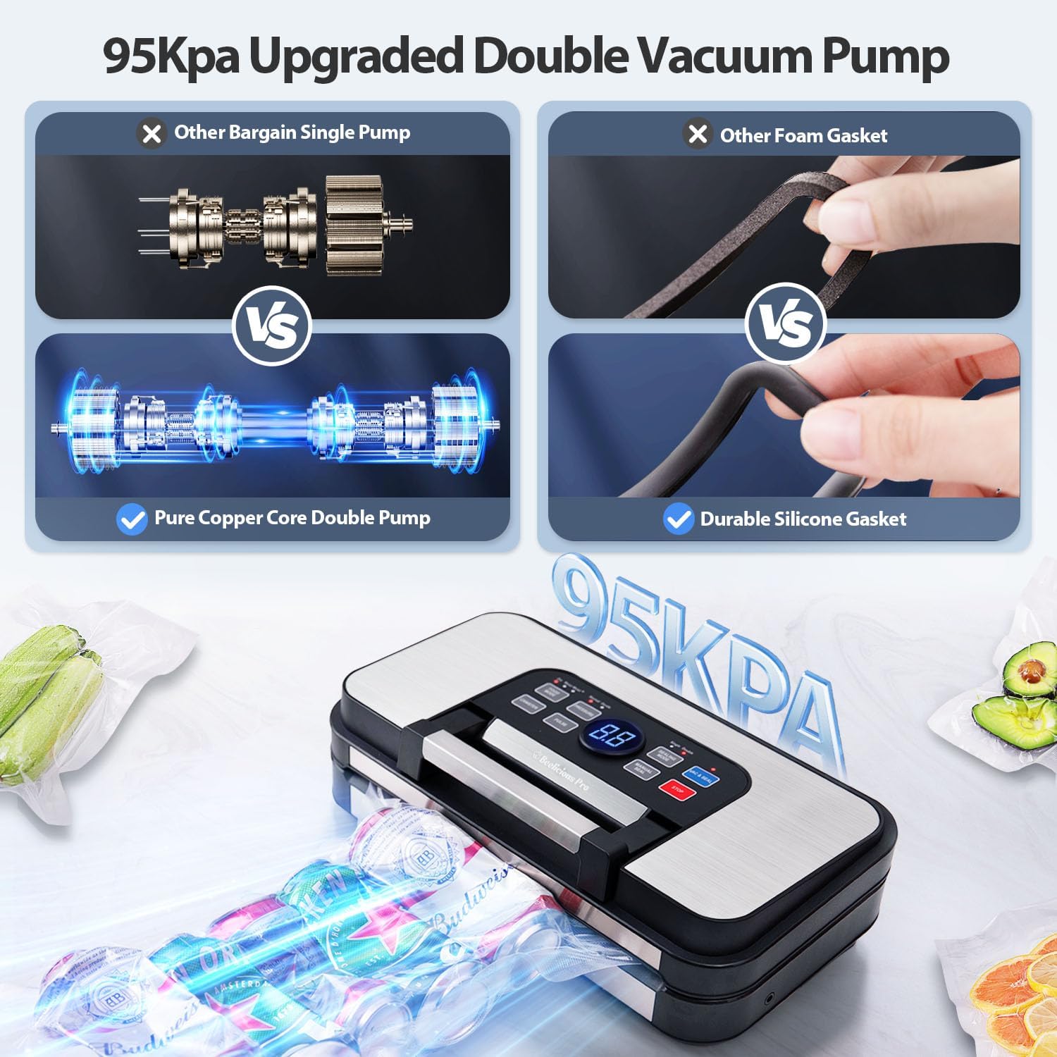 Thumbnail 2 de Beelicious Pro 95Kpa Precision Pro Vacuum Sealer