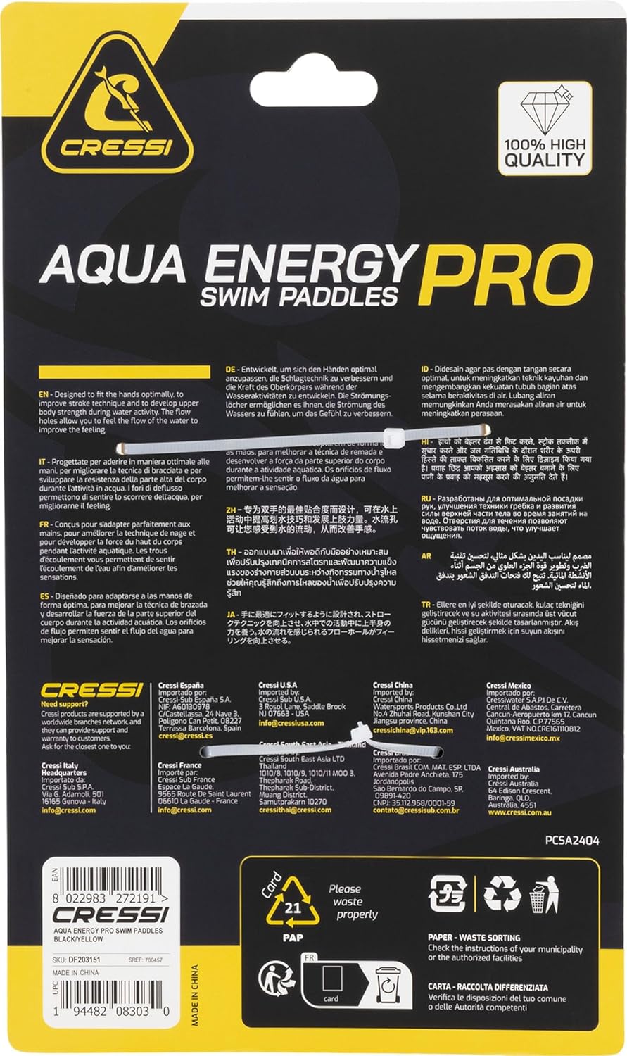 Thumbnail 5 de CRESSI Aqua Energy Swim Paddles - Palette Unisex: migliori risultati per la bracciata