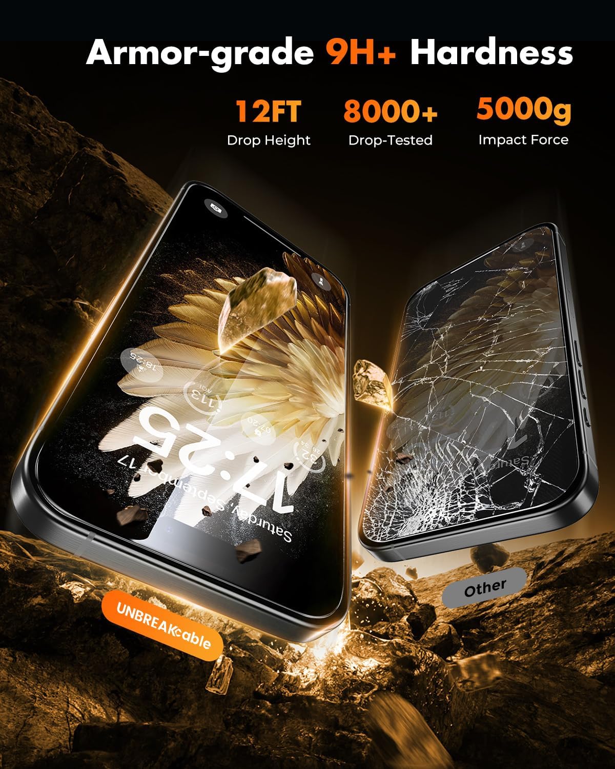 Detalle de UNBREAKcable iPhone 15 Pro Screen Protector 3-Pack