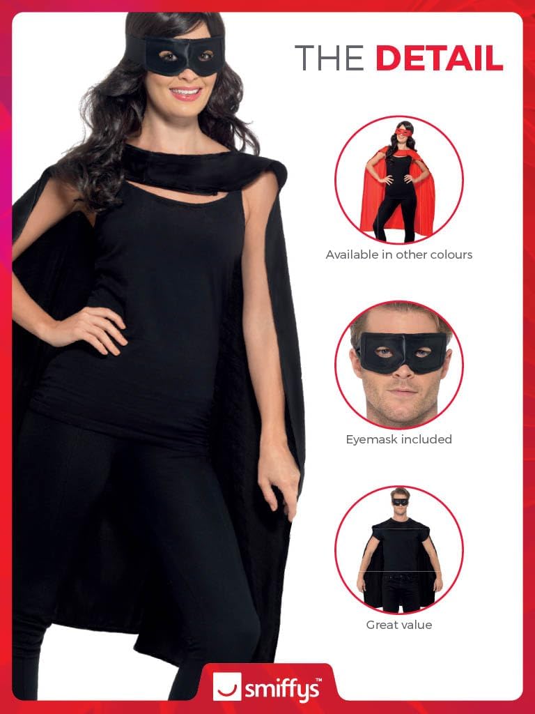 Thumbnail 3 de Smiffys Cape Red with Eyemask 1 Size