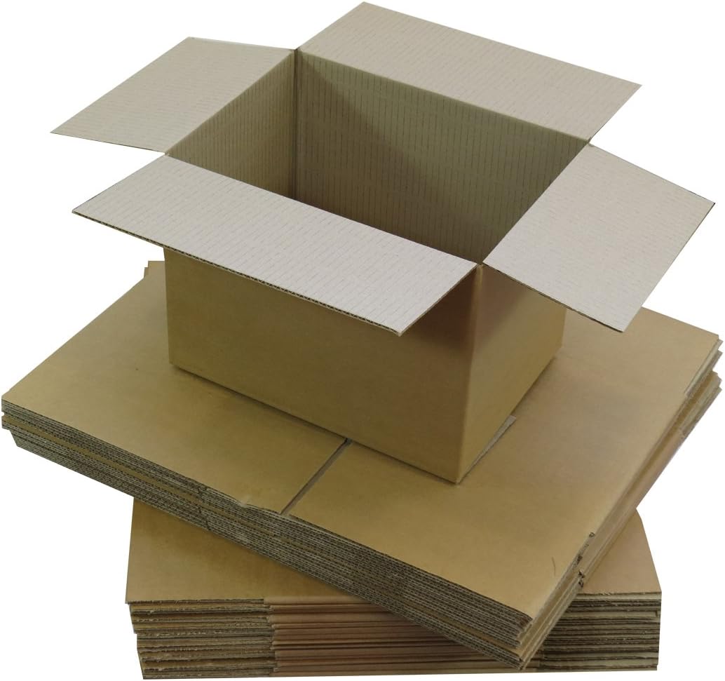 Triplast 8x6x6" (203 x 152 x 152mm) small single wall cuboid cardboard boxes, pack of 5