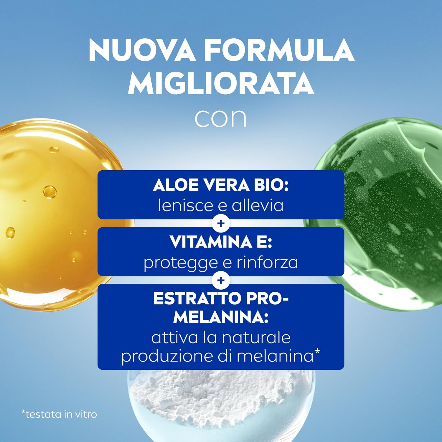Detalle de NIVEA SUN Doposole Bronze 200 ml: doposole abbronzante e idratante con Aloe Vera Bio