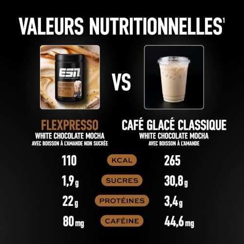 Detalle de ESN Flexpresso Protein Coffee 908 g — Café protéiné 2 en 1