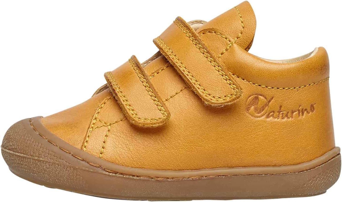 Detalle de Naturino Scarpine Primi Passi in Suede: scarpine in pelle con chiusura a strappo, suola gomma