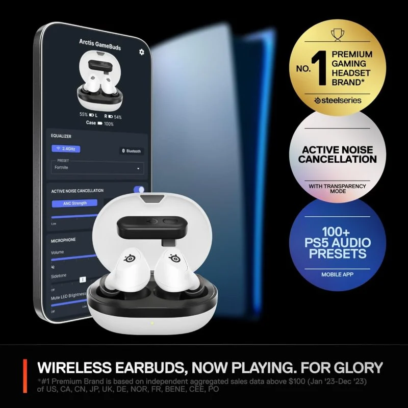 Thumbnail 3 de SteelSeries Arctis GameBuds Auriculares inalámbricos con cancelación de ruido para PS5