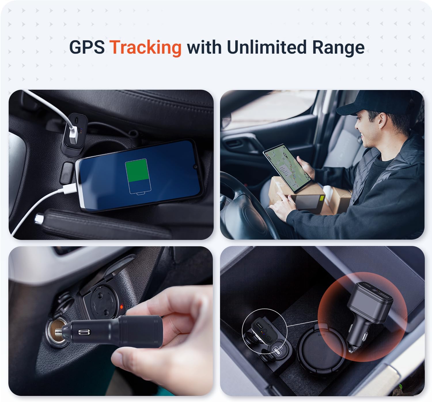 Detalle 2 de PAJ GPS 4G Vehicle Tracker with USB Port, Geofencing and Route History