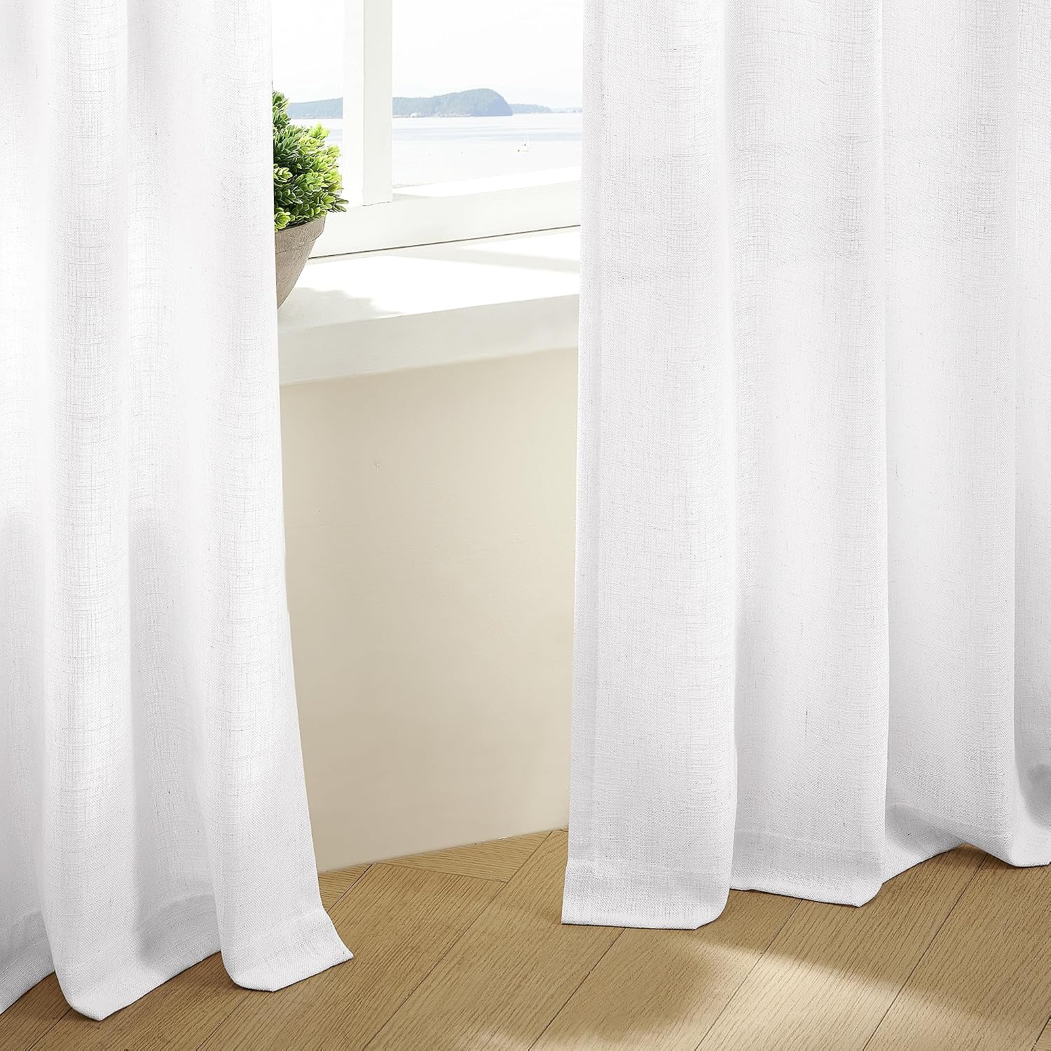 Thumbnail 6 de Linen Cotton Pleated Curtains 96 in, 2 Panels 🪟