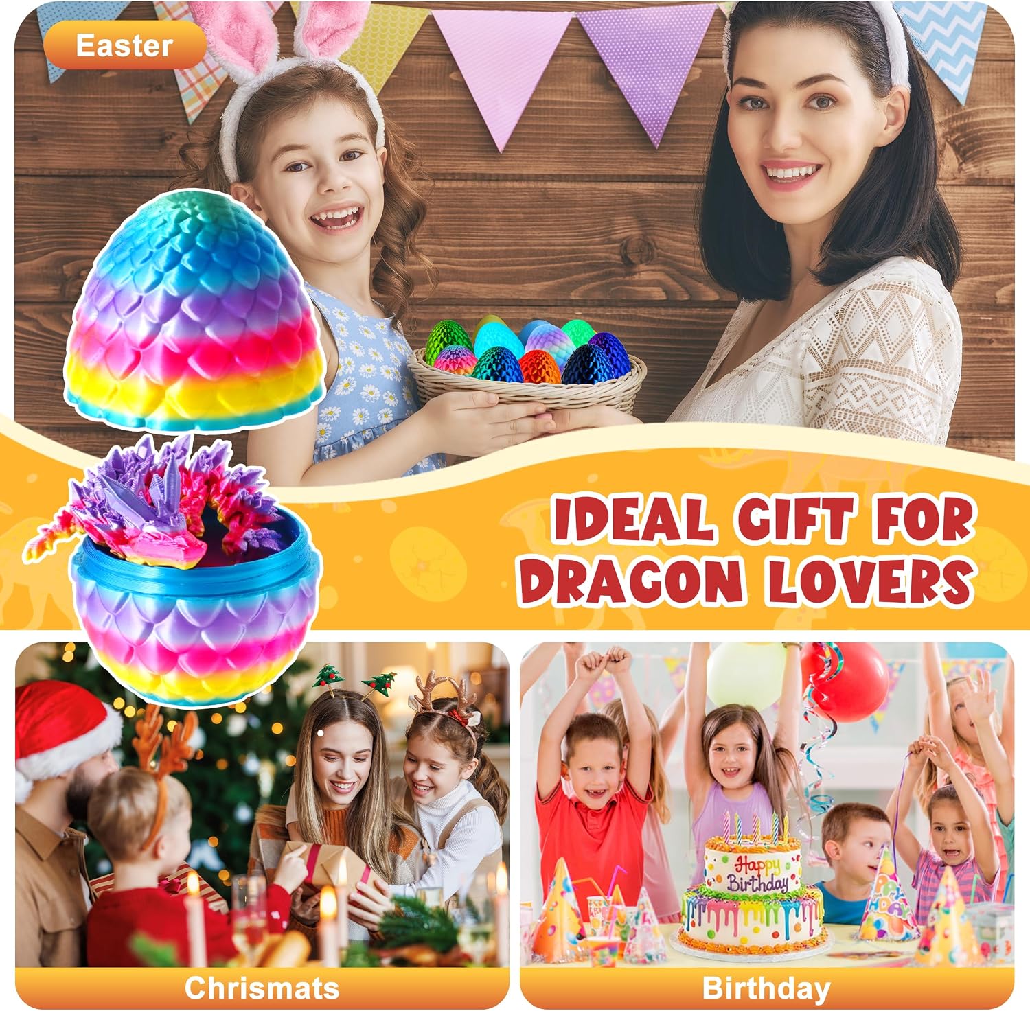 Detalle de ENJOYJOY 3D-Printed Dragon Eggs, 12-Piece Set