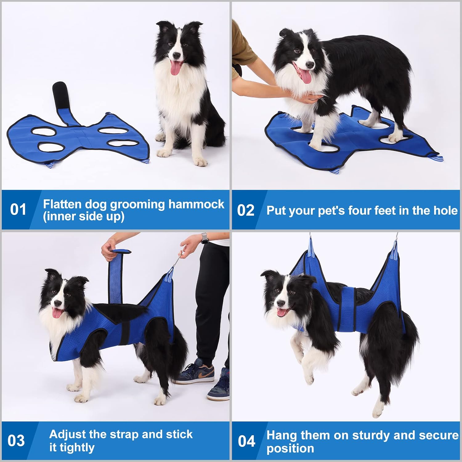 Detalle de Kkiimatt Dog Grooming Hammock: Practical in-home nail trimming for medium dogs and giant cats