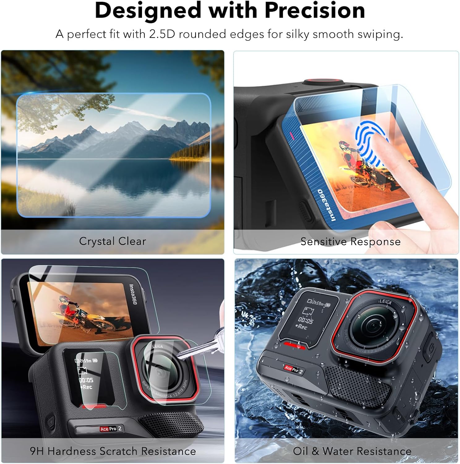 Detalle de SYMIK Small Carrying Case for Insta360 Ace Pro 2: Protective Kit and Compact Travel Case