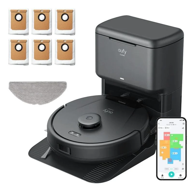 Detalle de Robot Aspirador Eufy L60 Hybrid con Navegación LiDAR y Control por Voz
