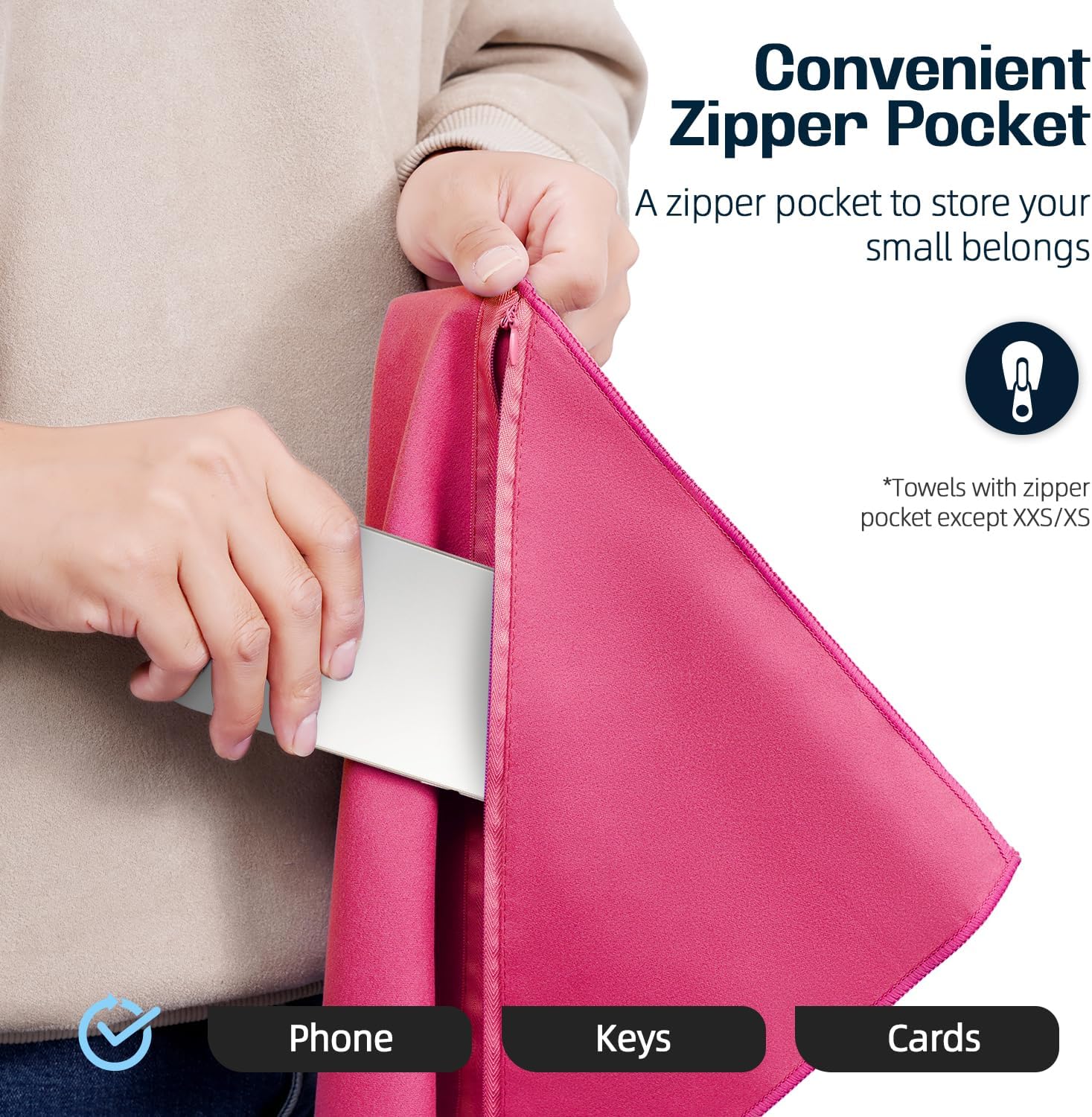 Thumbnail 3 de BAGAIL asciugamano microfibra, super assorbente