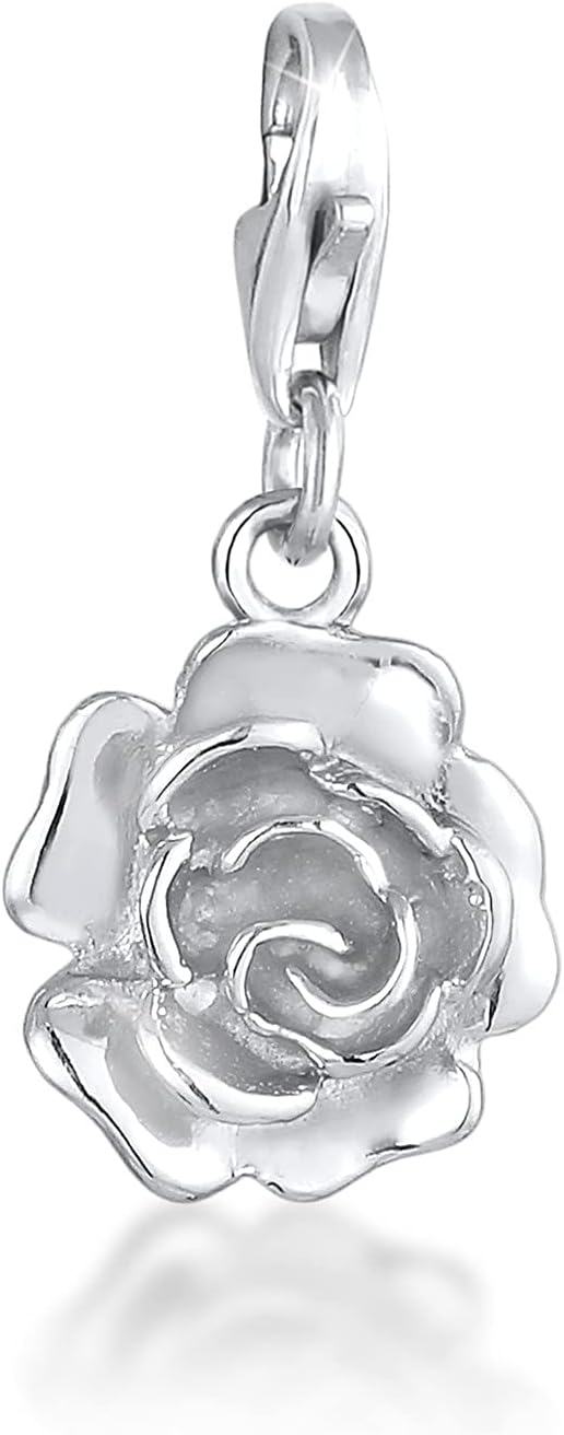 Thumbnail 1 de Nenalina Rose Karabiner Charm Anhänger aus 925 Sterling Silber (713019-000) für Bettelarmband