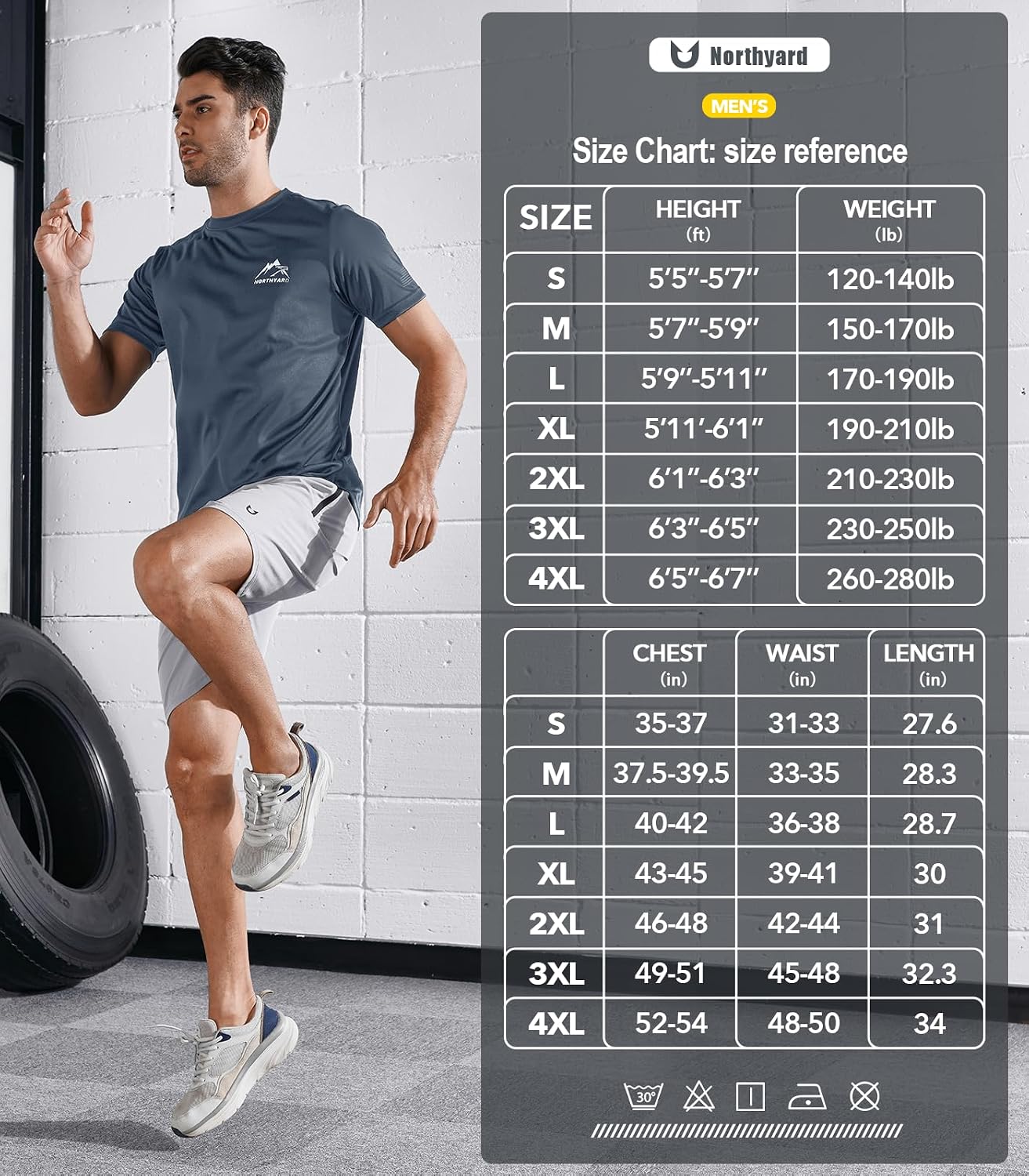 Thumbnail 6 de NORTHYARD Men's UPF 50+ Sun Protection Short Sleeve Rash Guard