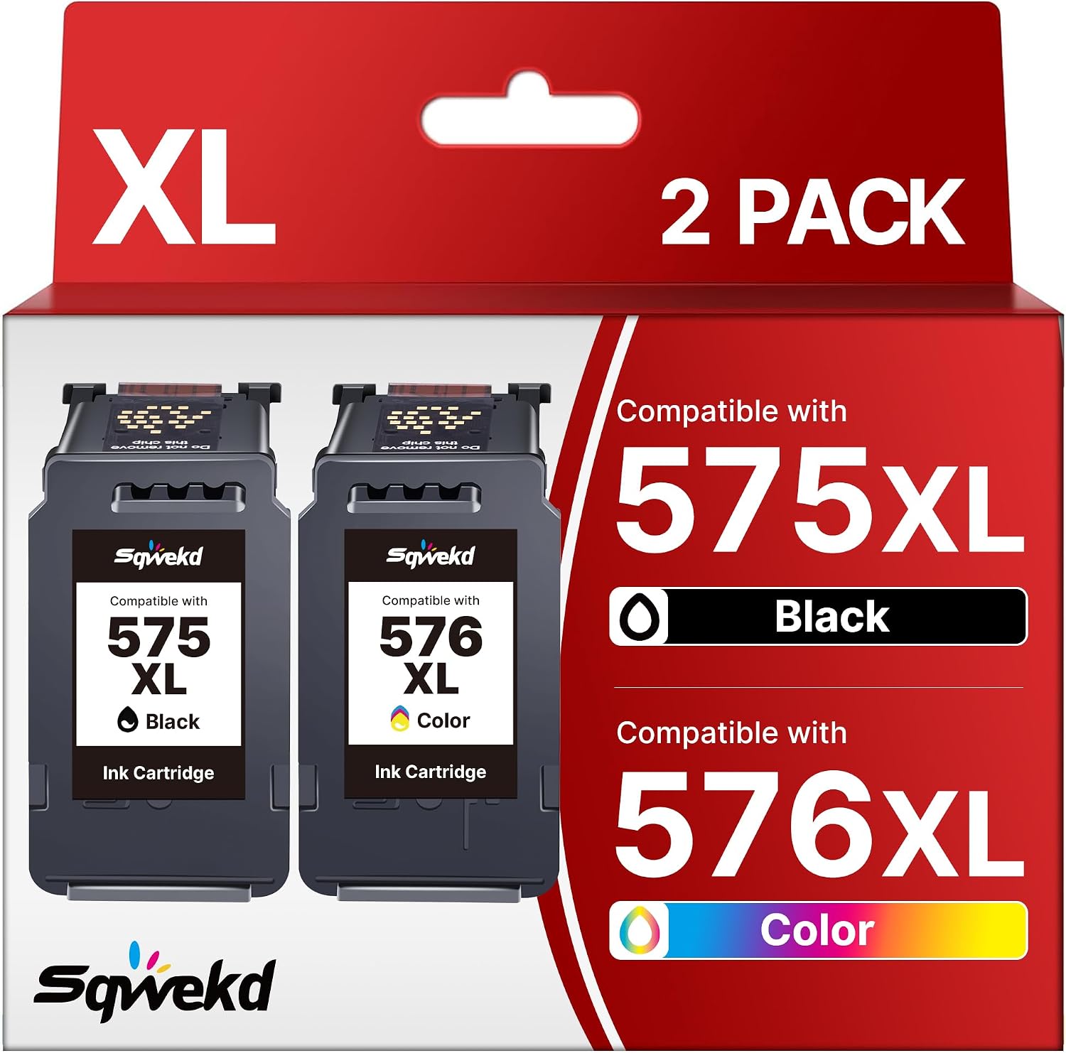 Detalle de Sqwekd PG-575XL cartucce 2 pezzi 🖨