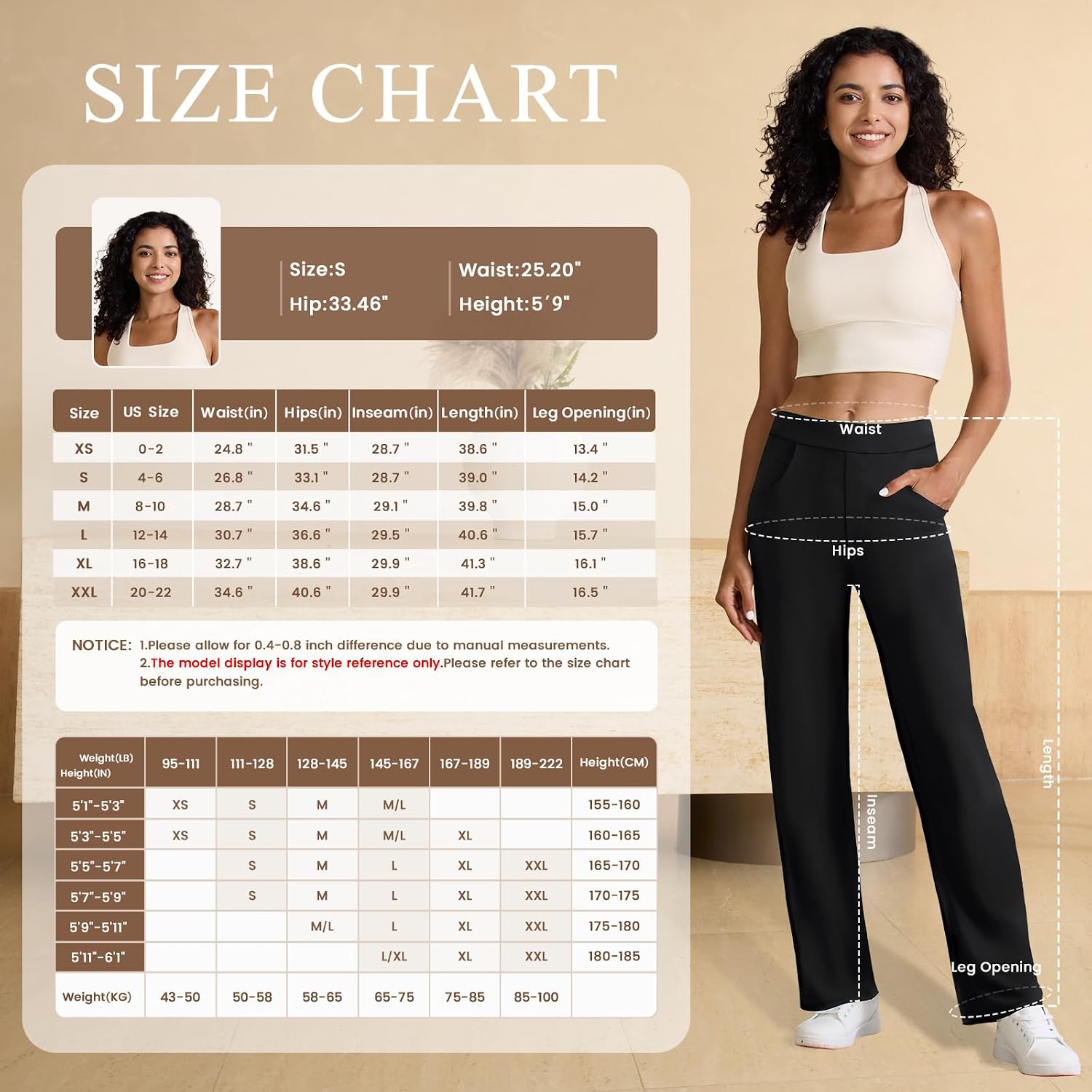 Thumbnail 5 de Keriffe Women's Stretchy Yoga Dress Pants, 4 Pockets
