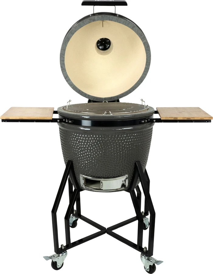 Detalle de Grill Guru Original Medium – Vielseitiger Grill mit Ceramicoberfläche und Rollständer