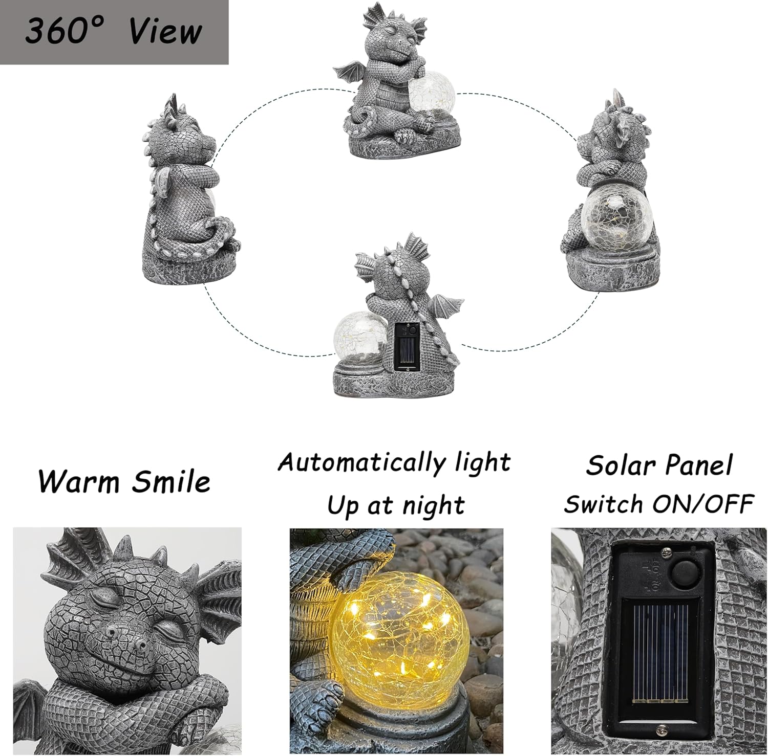 Thumbnail 3 de WNXURT Solar Turtle Garden Figurine with LED Lights 🐢