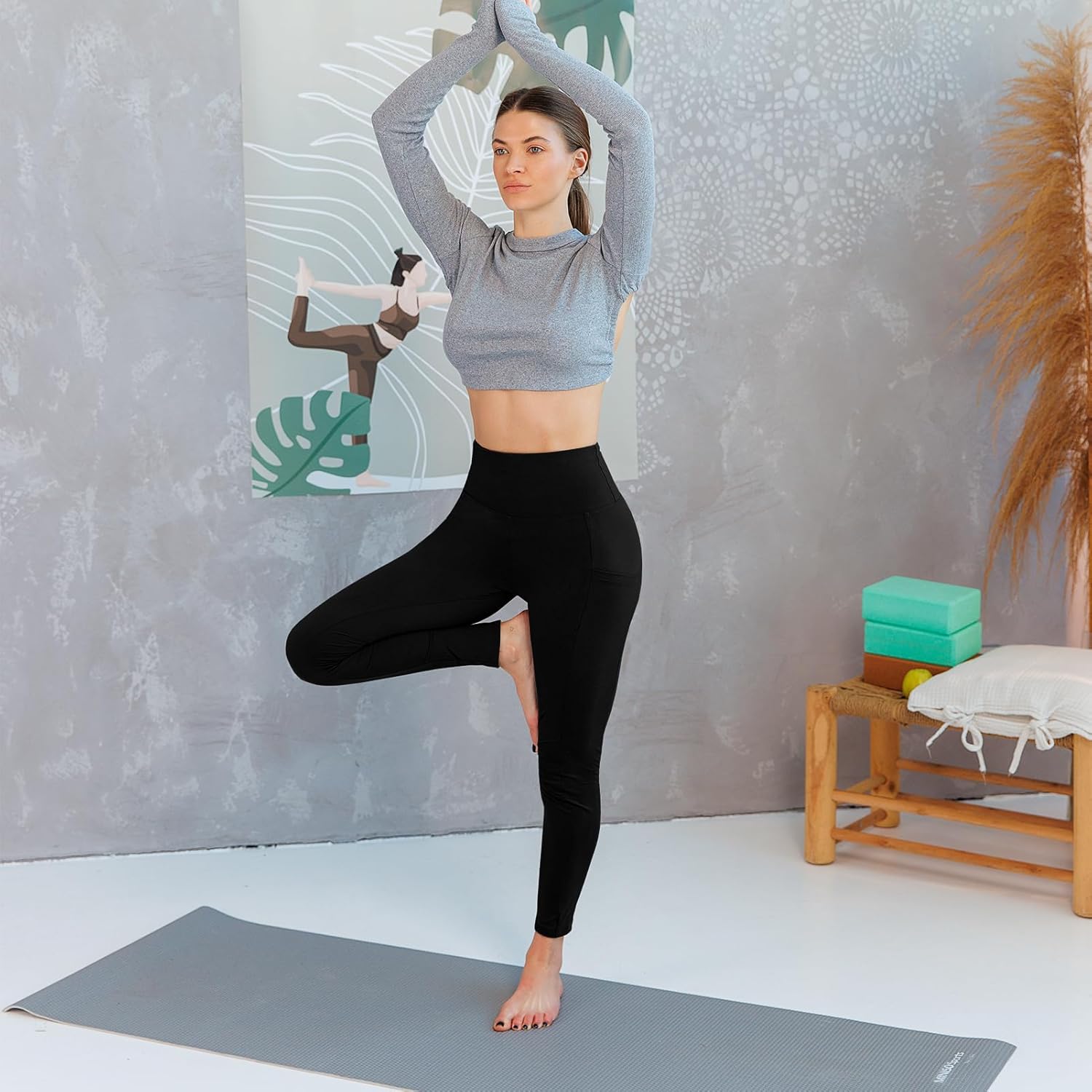 Thumbnail 2 de Leafigure 2 Pack High Waist Leggings for Women 🏃♀️