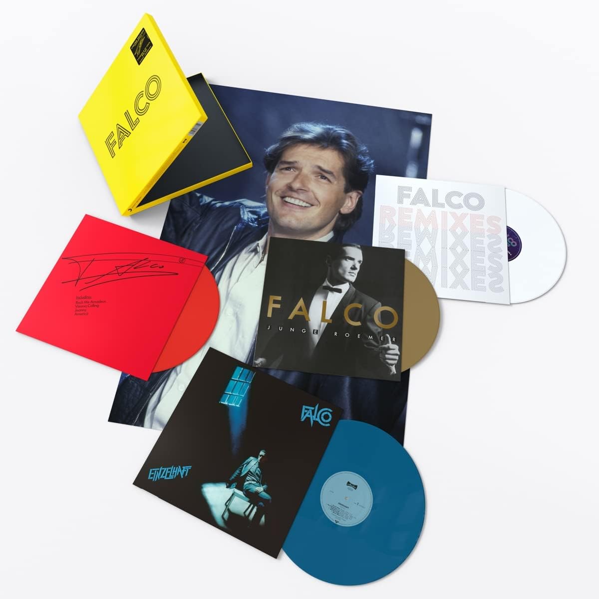 Thumbnail 1 de Sony Music Falco THE BOX Vinyl Box Set with Four Coloured 12-Inch Records