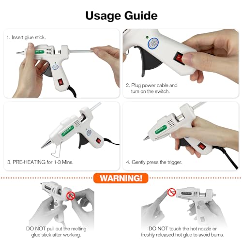 Detalle 2 de SHJADE 20W Mini Hot Glue Gun Kit with 30 Sticks (White)