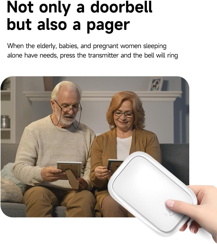 Thumbnail 4 de Cerhot UK Plug Self-Powered Wireless Doorbell (UK 2V4, White)