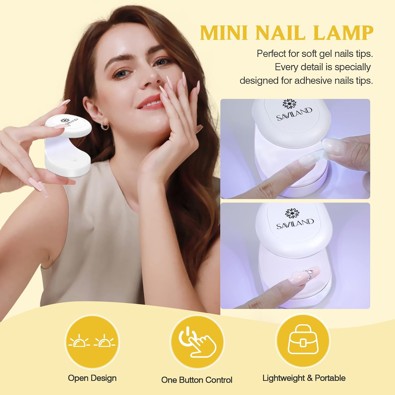 Detalle de SAVILAND Soft Gel Nail Tips Kit, 500 Pieces