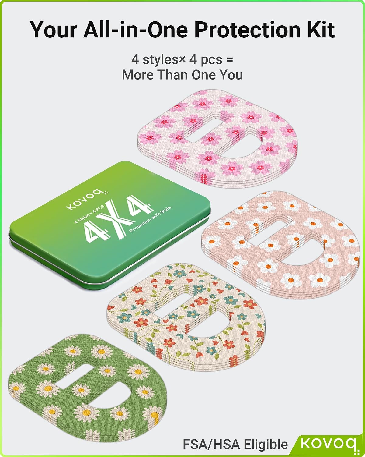 Thumbnail 6 de KOVOQ Omnipod 5 Flower Overpatches, 16-Pack Waterproof Adhesive Patches