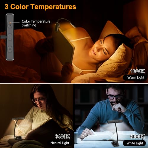 Detalle de Gritin 19 LED Luce da Lettura a Letto con Clip e Ricarica USB‑C